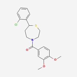 (7-(2-Chlorophenyl)-1,4-thiazepan-4-yl)(3,4-dimethoxyphenyl)methanone