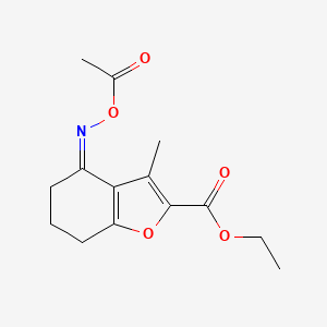 ethyl (4Z)-4-[(acetyloxy)imino]-3-methyl-4,5,6,7-tetrahydro-1-benzofuran-2-carboxylate