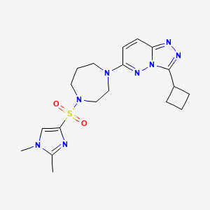 3-Cyclobutyl-6-[4-(1,2-dimethylimidazol-4-yl)sulfonyl-1,4-diazepan-1-yl]-[1,2,4]triazolo[4,3-b]pyridazine