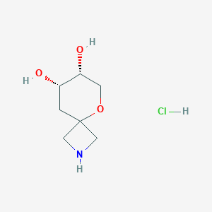 (7R,8S)-5-Oxa-2-azaspiro[3.5]nonane-7,8-diol;hydrochloride