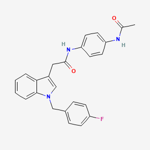 molecular formula C25H22FN3O2 B2665832 N-(4-acetamidophenyl)-2-(1-(4-fluorobenzyl)-1H-indol-3-yl)acetamide CAS No. 922092-58-8