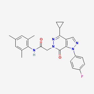 2-(4-cyclopropyl-1-(4-fluorophenyl)-7-oxo-1H-pyrazolo[3,4-d]pyridazin-6(7H)-yl)-N-mesitylacetamide