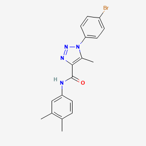 molecular formula C18H17BrN4O B2665837 1-(4-bromophenyl)-N-(3,4-dimethylphenyl)-5-methyl-1H-1,2,3-triazole-4-carboxamide CAS No. 866896-37-9