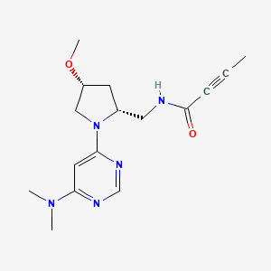 N-[[(2R,4R)-1-[6-(Dimethylamino)pyrimidin-4-yl]-4-methoxypyrrolidin-2-yl]methyl]but-2-ynamide