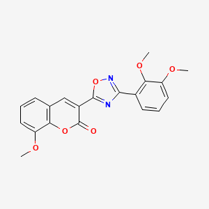 3-[3-(2,3-dimethoxyphenyl)-1,2,4-oxadiazol-5-yl]-8-methoxy-2H-chromen-2-one