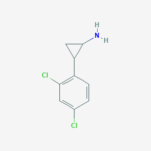 molecular formula C9H9Cl2N B2665845 2-(2,4-Dichlorophenyl)cyclopropan-1-amine CAS No. 1001317-70-9