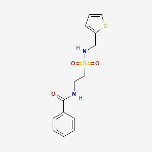 molecular formula C14H16N2O3S2 B2665846 N-[2-(thiophen-2-ylmethylsulfamoyl)ethyl]benzamide CAS No. 899956-07-1