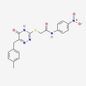 2-{[5-hydroxy-6-(4-methylbenzyl)-1,2,4-triazin-3-yl]sulfanyl}-N-(4-nitrophenyl)acetamide