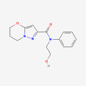 N-(2-hydroxyethyl)-N-phenyl-6,7-dihydro-5H-pyrazolo[5,1-b][1,3]oxazine-2-carboxamide