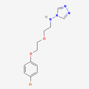 molecular formula C12H15BrN4O2 B2665858 N-{2-[2-(4-bromophenoxy)ethoxy]ethyl}-4H-1,2,4-triazol-4-amine CAS No. 478039-15-5