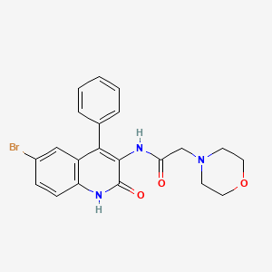 N-(6-bromo-2-oxo-4-phenyl-1H-quinolin-3-yl)-2-morpholin-4-ylacetamide
