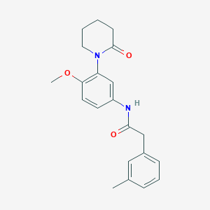 N-(4-methoxy-3-(2-oxopiperidin-1-yl)phenyl)-2-(m-tolyl)acetamide