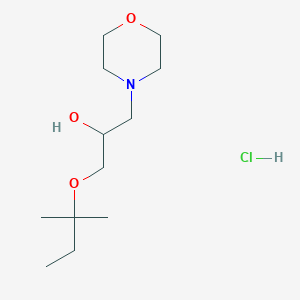 molecular formula C12H26ClNO3 B2665869 1-吗啉基-3-(叔-戊氧基)丙醇盐酸盐 CAS No. 1184966-96-8