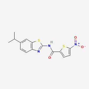 molecular formula C15H13N3O3S2 B2665887 N-(6-isopropylbenzo[d]thiazol-2-yl)-5-nitrothiophene-2-carboxamide CAS No. 892856-65-4