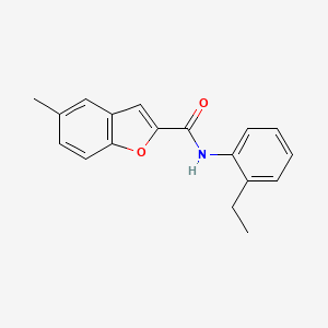 molecular formula C18H17NO2 B2665890 N-(2-ethylphenyl)-5-methyl-1-benzofuran-2-carboxamide CAS No. 950244-77-6