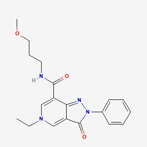 5-ethyl-N-(3-methoxypropyl)-3-oxo-2-phenyl-3,5-dihydro-2H-pyrazolo[4,3-c]pyridine-7-carboxamide