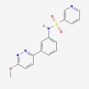 molecular formula C16H14N4O3S B2665900 N-(3-(6-methoxypyridazin-3-yl)phenyl)pyridine-3-sulfonamide CAS No. 903280-00-2