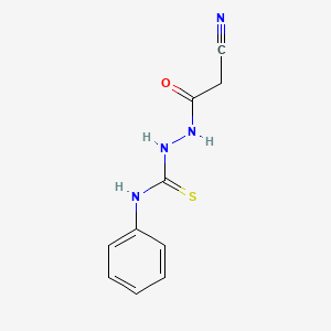 molecular formula C10H10N4OS B2665914 1-(氰基乙酰)-4-苯基硫脲 CAS No. 25373-00-6