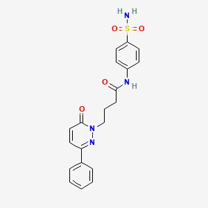 molecular formula C20H20N4O4S B2665915 4-(6-oxo-3-phenylpyridazin-1(6H)-yl)-N-(4-sulfamoylphenyl)butanamide CAS No. 953182-19-9