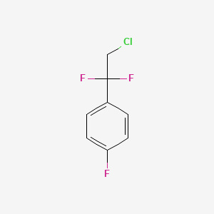molecular formula C8H6ClF3 B2665921 1-(2-Chloro-1,1-difluoroethyl)-4-fluorobenzene CAS No. 2091146-42-6