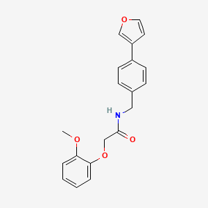 molecular formula C20H19NO4 B2665934 N-(4-(furan-3-yl)benzyl)-2-(2-methoxyphenoxy)acetamide CAS No. 2034455-37-1