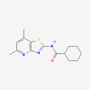 N-(5,7-dimethylthiazolo[4,5-b]pyridin-2-yl)cyclohexanecarboxamide