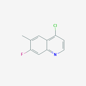molecular formula C10H7ClFN B2665975 4-氯-7-氟-6-甲基喹啉 CAS No. 1564662-05-0