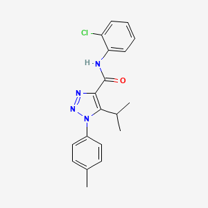 molecular formula C19H19ClN4O B2665976 N-(2-氯苯基)-1-(4-甲基苯基)-5-(异丙基)-1H-1,2,3-三唑-4-甲酰胺 CAS No. 954761-54-7