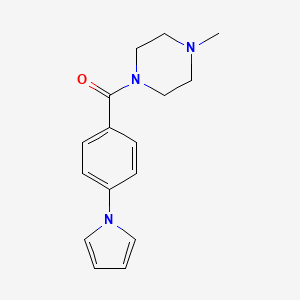 molecular formula C16H19N3O B2665979 (4-甲基哌嗪)[4-(1H-吡咯-1-基)苯基]甲酮 CAS No. 439097-47-9