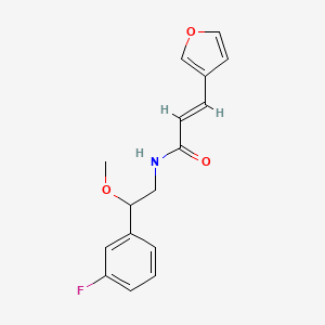 molecular formula C16H16FNO3 B2665985 (E)-N-(2-(3-fluorophenyl)-2-methoxyethyl)-3-(furan-3-yl)acrylamide CAS No. 1798401-49-6
