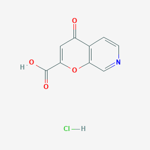 molecular formula C9H6ClNO4 B2665990 4-氧代-4H-吡喃[2,3-c]吡啶-2-羧酸 盐酸盐 CAS No. 1909313-31-0