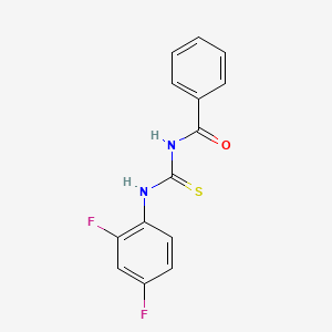 molecular formula C14H10F2N2OS B2666001 1-苯甲酰-3-(2,4-二氟苯基)硫脲 CAS No. 887266-92-4