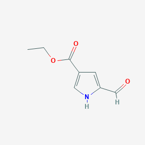 molecular formula C8H9NO3 B2666002 ethyl 5-formyl-1H-pyrrole-3-carboxylate CAS No. 1207560-64-2