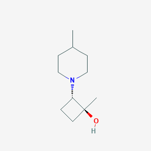 molecular formula C11H21NO B2666004 (1S,2S)-1-Methyl-2-(4-methylpiperidin-1-yl)cyclobutan-1-ol CAS No. 2303549-22-4