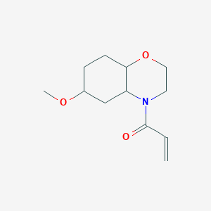 molecular formula C12H19NO3 B2666010 1-(6-Methoxy-2,3,4a,5,6,7,8,8a-octahydrobenzo[b][1,4]oxazin-4-yl)prop-2-en-1-one CAS No. 2224131-66-0