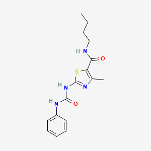 molecular formula C16H20N4O2S B2666024 N-butyl-4-methyl-2-(3-phenylureido)thiazole-5-carboxamide CAS No. 941886-04-0