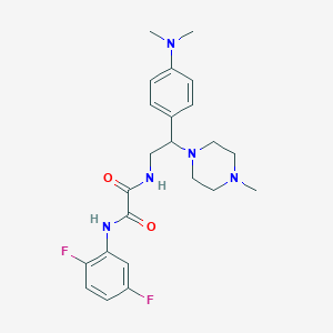 molecular formula C23H29F2N5O2 B2666031 N1-(2,5-二氟苯基)-N2-(2-(4-(二甲基氨基)苯基)-2-(4-甲基哌嗪-1-基)乙基)草酰胺 CAS No. 941958-88-9