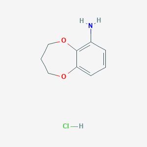 molecular formula C9H12ClNO2 B2666032 3,4-二氢-2H-1,5-苯并二氧环戊烷-6-胺盐酸盐 CAS No. 115464-85-2