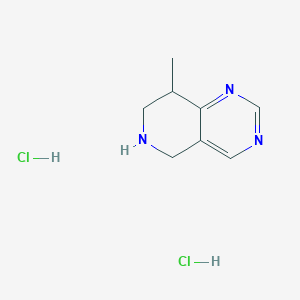 molecular formula C8H13Cl2N3 B2666033 8-甲基-5H,6H,7H,8H-吡啶并[4,3-d]嘧啶二盐酸盐 CAS No. 2089258-22-8