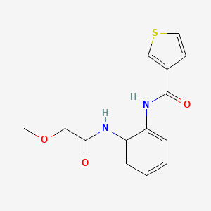 molecular formula C14H14N2O3S B2666040 N-(2-(2-甲氧基乙酰氨基)苯基)噻吩-3-羧酰胺 CAS No. 1206998-62-0