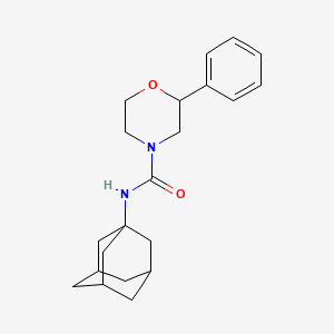 molecular formula C21H28N2O2 B2666052 N-((1R,3s)-adamantan-1-yl)-2-phenylmorpholine-4-carboxamide CAS No. 1396862-71-7