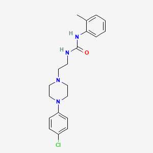 molecular formula C20H25ClN4O B2666058 1-(2-(4-(4-Chlorophenyl)piperazin-1-yl)ethyl)-3-(o-tolyl)urea CAS No. 1209446-96-7