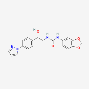 3-(2H-1,3-benzodioxol-5-yl)-1-{2-hydroxy-2-[4-(1H-pyrazol-1-yl)phenyl]ethyl}urea