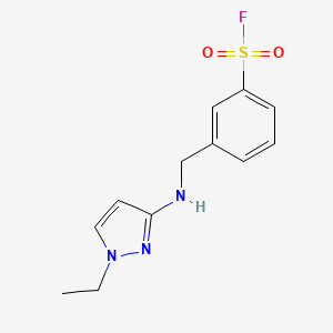 3-[[(1-Ethylpyrazol-3-yl)amino]methyl]benzenesulfonyl fluoride