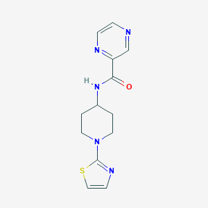 molecular formula C13H15N5OS B2666065 N-(1-(thiazol-2-yl)piperidin-4-yl)pyrazine-2-carboxamide CAS No. 1448045-80-4