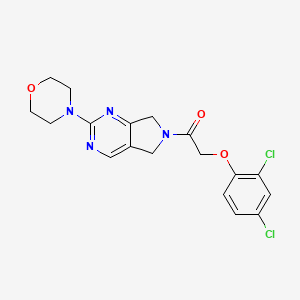 molecular formula C18H18Cl2N4O3 B2666067 2-(2,4-dichlorophenoxy)-1-(2-morpholino-5H-pyrrolo[3,4-d]pyrimidin-6(7H)-yl)ethanone CAS No. 2034371-13-4