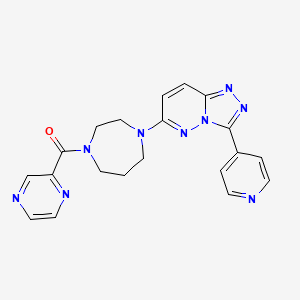 molecular formula C20H19N9O B2666074 Pyrazin-2-yl-[4-(3-pyridin-4-yl-[1,2,4]triazolo[4,3-b]pyridazin-6-yl)-1,4-diazepan-1-yl]methanone CAS No. 2380194-10-3