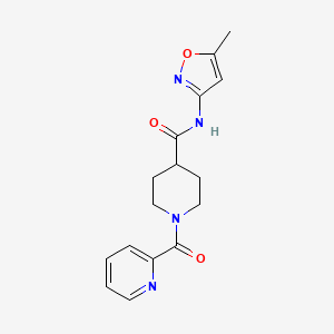 molecular formula C16H18N4O3 B2666079 N-(5-methylisoxazol-3-yl)-1-picolinoylpiperidine-4-carboxamide CAS No. 1226439-61-7