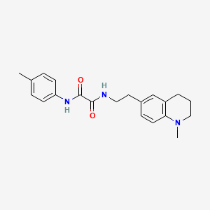 molecular formula C21H25N3O2 B2666083 N1-(2-(1-甲基-1,2,3,4-四氢喹唑啉-6-基)乙基)-N2-(对甲苯基)草酰胺 CAS No. 946209-15-0