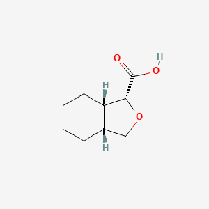 molecular formula C9H14O3 B2666099 (1R,3Ar,7aS)-1,3,3a,4,5,6,7,7a-八氢-2-苯并呋喃-1-羧酸 CAS No. 2490344-51-7